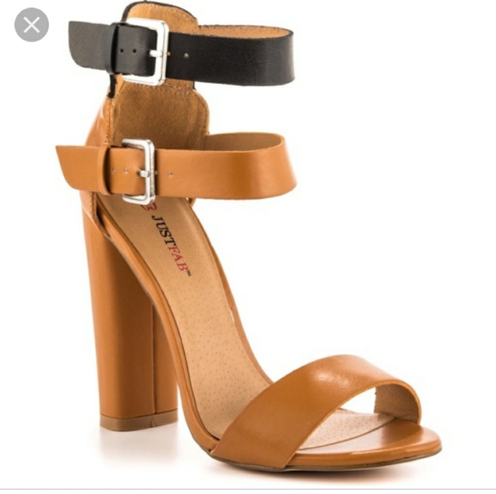 Tasia double strap sandal heels colorblock | Strap